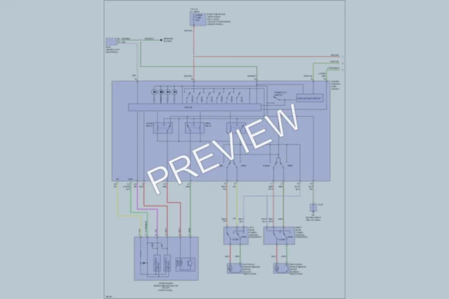 2008 Mazda 6 Power Windows wiring diagram preview