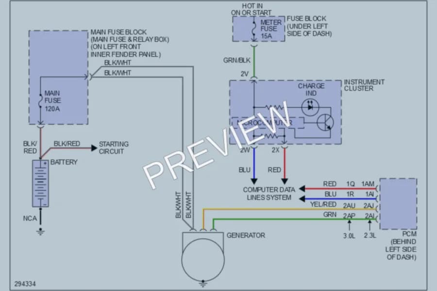 2008 Mazda 6 Starting Charging wiring diagram preview