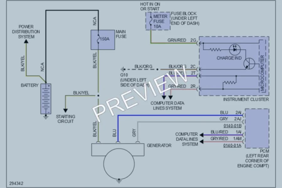 2008 Mazda CX7 Starting Charging wiring diagram preview