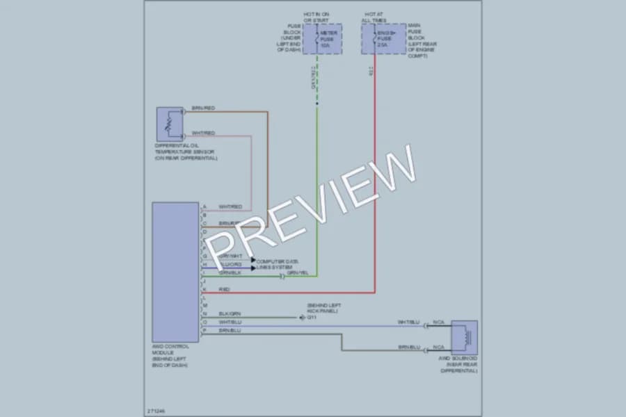 2008 Mazda CX7 Transmission wiring diagram preview