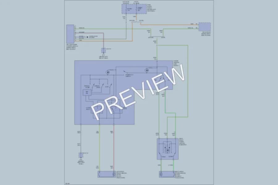 2008 Mazda RX8 Power Windows wiring diagram preview