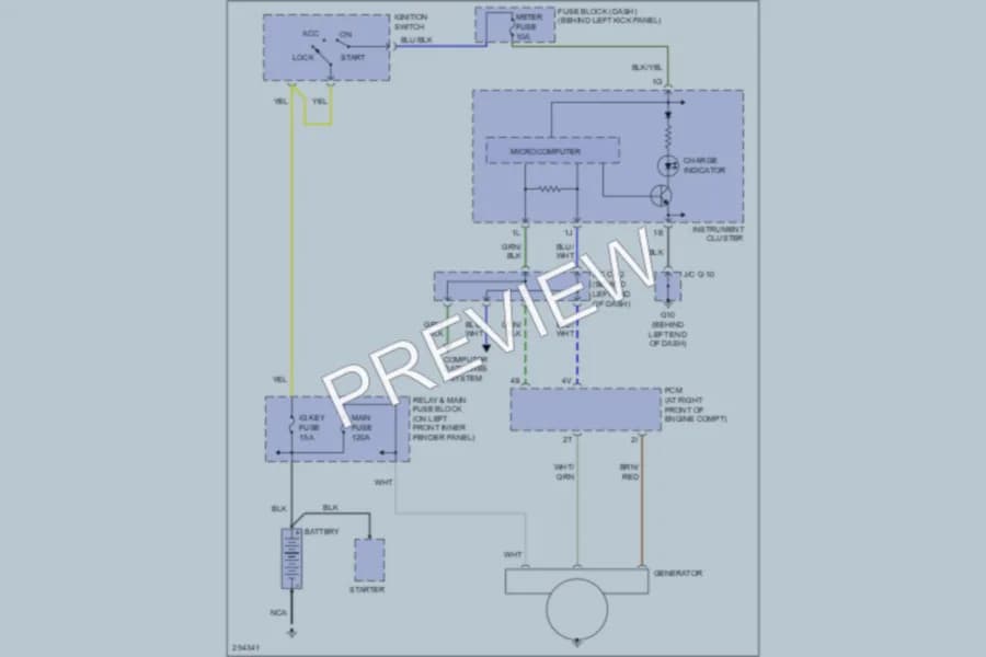 2008 Mazda RX8 Starting Charging wiring diagram preview