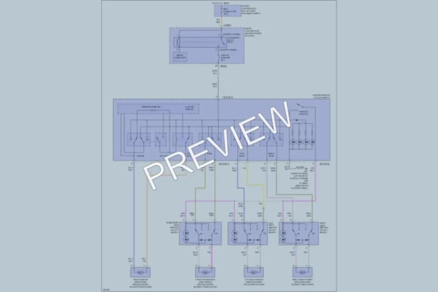 2008 Mazda Tribute Power Windows wiring diagram preview