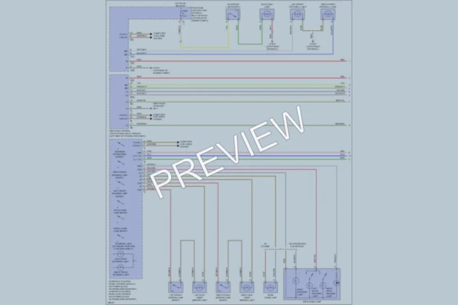 2008 MercedesBenz C300 Interior Lights wiring diagram preview