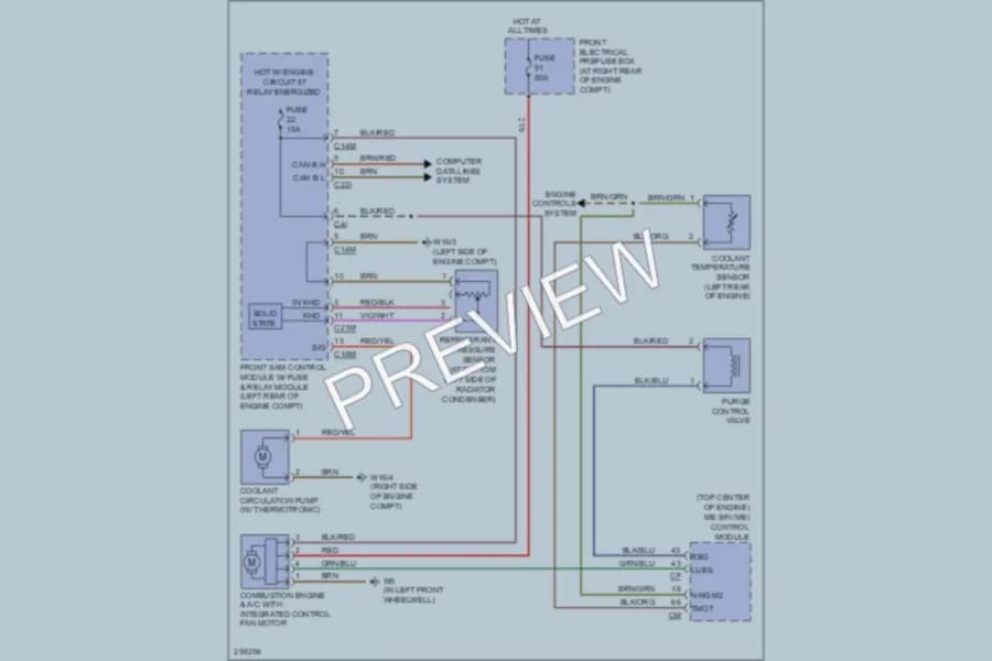 2008 MercedesBenz C350 Cooling Fan wiring diagram preview
