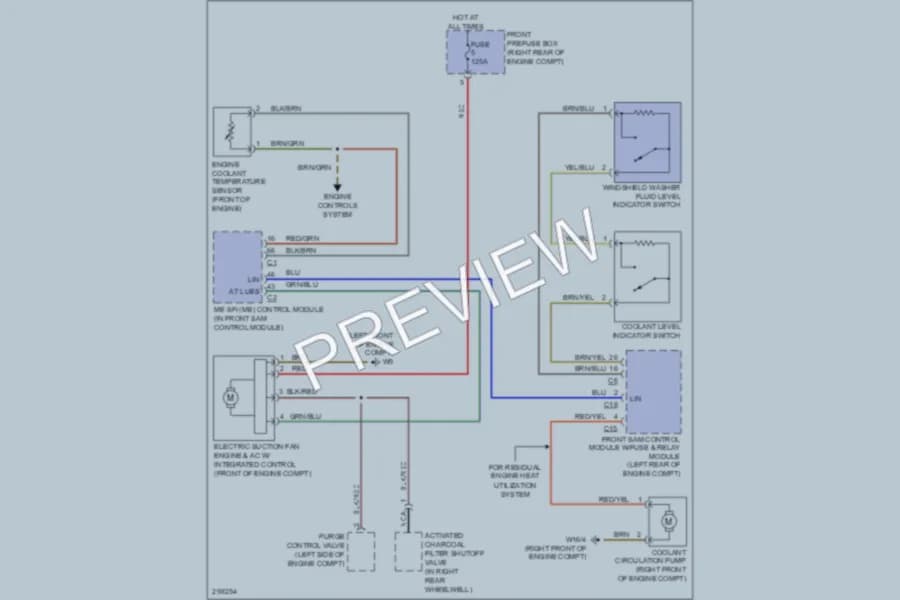2008 MercedesBenz CLK350 Cooling Fan wiring diagram preview