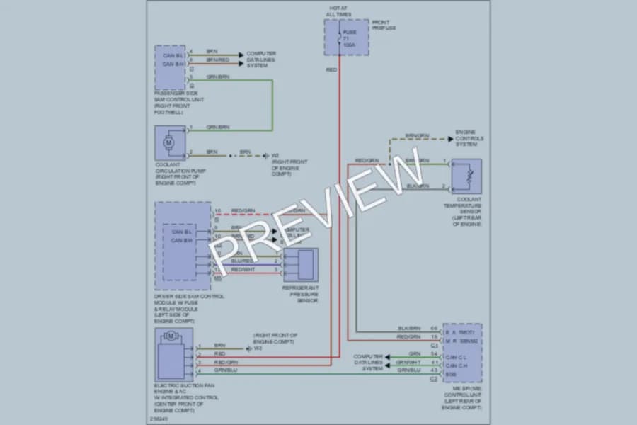 2008 MercedesBenz CLS550 Cooling Fan wiring diagram preview
