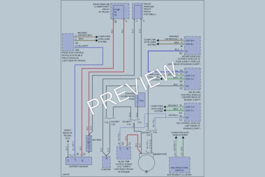 2008 MercedesBenz E320BLUETEC Starting Charging wiring diagram preview