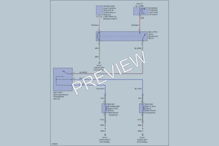 2008 MercedesBenz E350 Power Seats wiring diagram preview