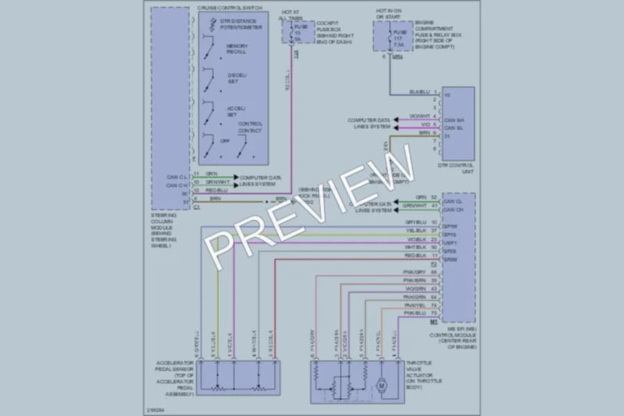 2008 MercedesBenz GL450 Cruise Control wiring diagram preview