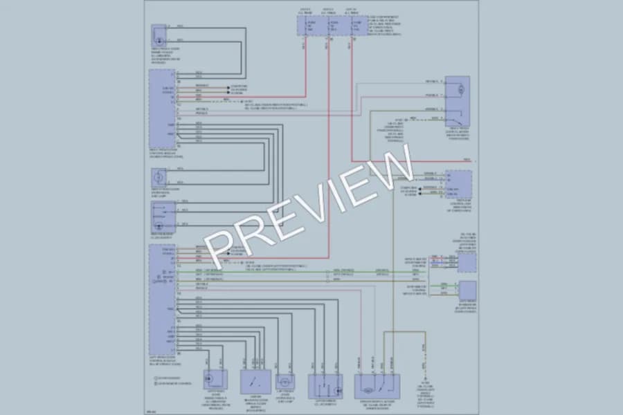 2008 MercedesBenz ML350 Power Door Locks wiring diagram preview