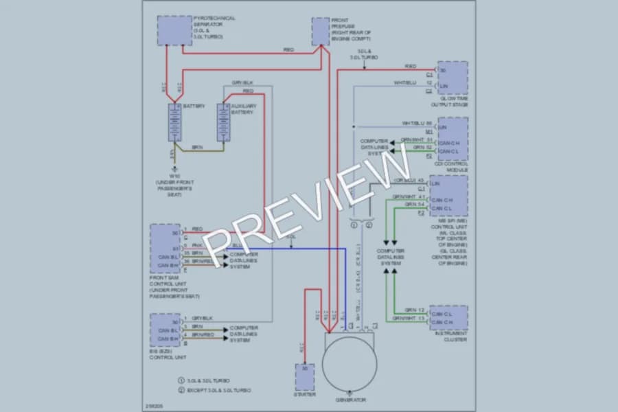 2008 MercedesBenz ML350 Starting Charging wiring diagram preview