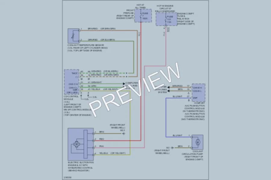 2008 MercedesBenz R320CDI Cooling Fan wiring diagram preview