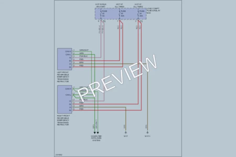 2008 MercedesBenz R320CDI Supplemental Restraints wiring diagram preview