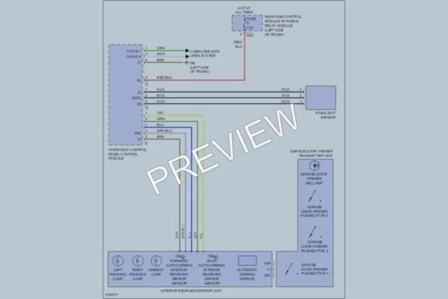 2008 MercedesBenz S550 Power Mirrors wiring diagram preview