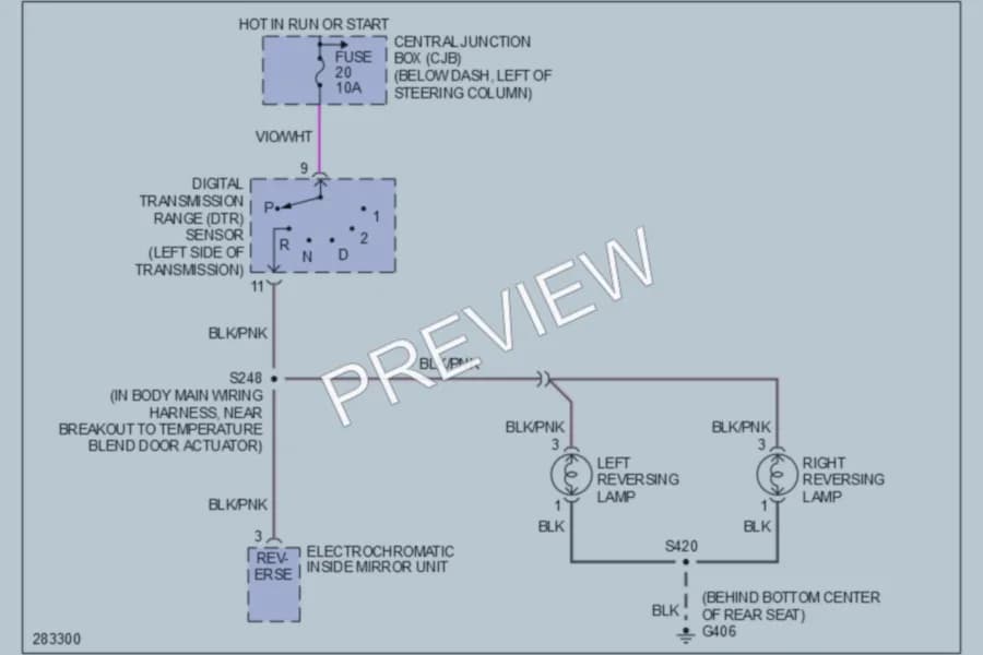 2008 Mercury GrandMarquis Exterior Lights wiring diagram preview