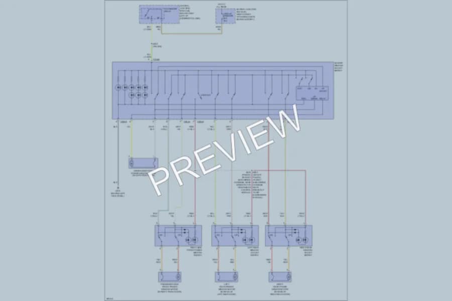 2008 Mercury GrandMarquis Power Windows wiring diagram preview