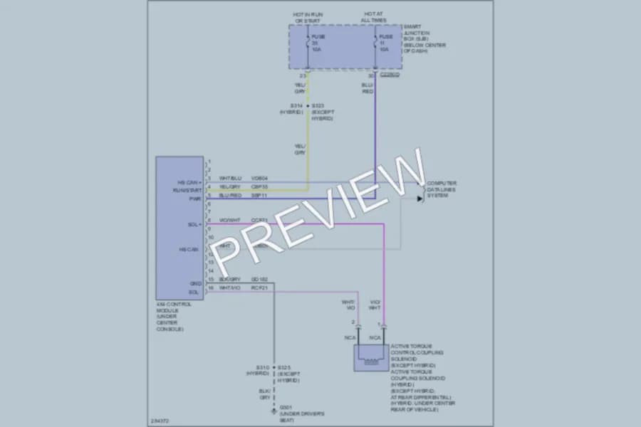 2008 Mercury MarinerHybrid Transmission wiring diagram preview