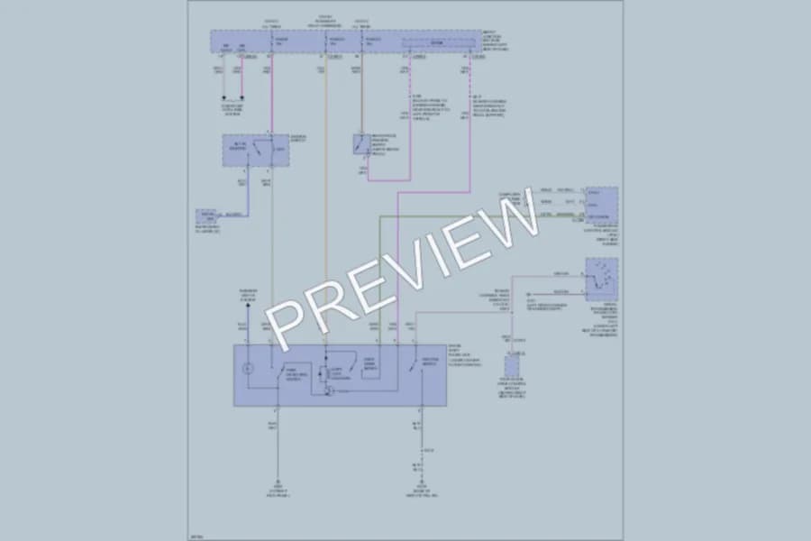 2008 Mercury Mountaineer Shift Interlock wiring diagram preview