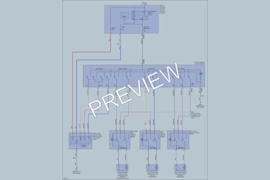 2008 Mercury Sable Power Windows wiring diagram preview