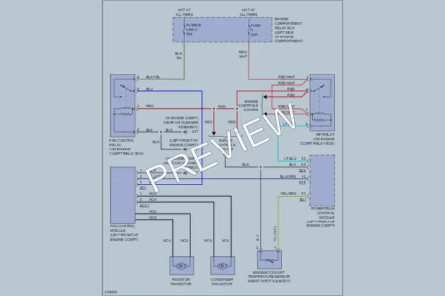 2008 Mitsubishi Endeavor Cooling Fan wiring diagram preview