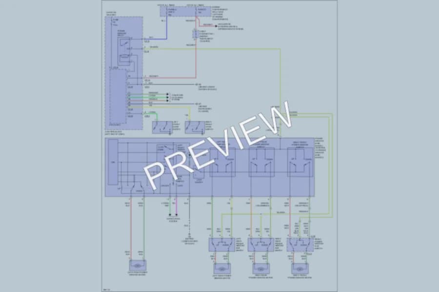 2008 Mitsubishi Endeavor Power Windows wiring diagram preview