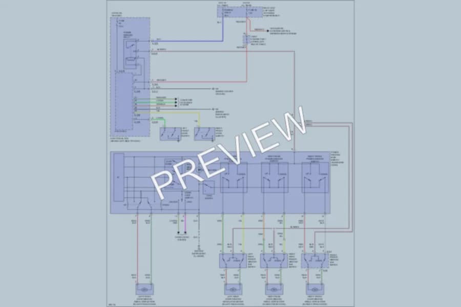 2008 Mitsubishi Galant Power Windows wiring diagram preview