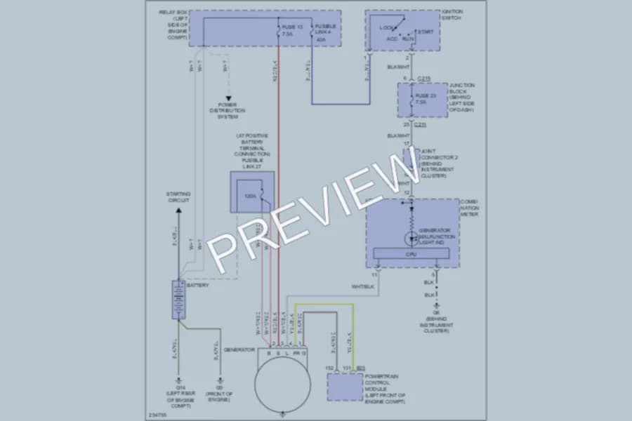 2008 Mitsubishi Galant Starting Charging wiring diagram preview