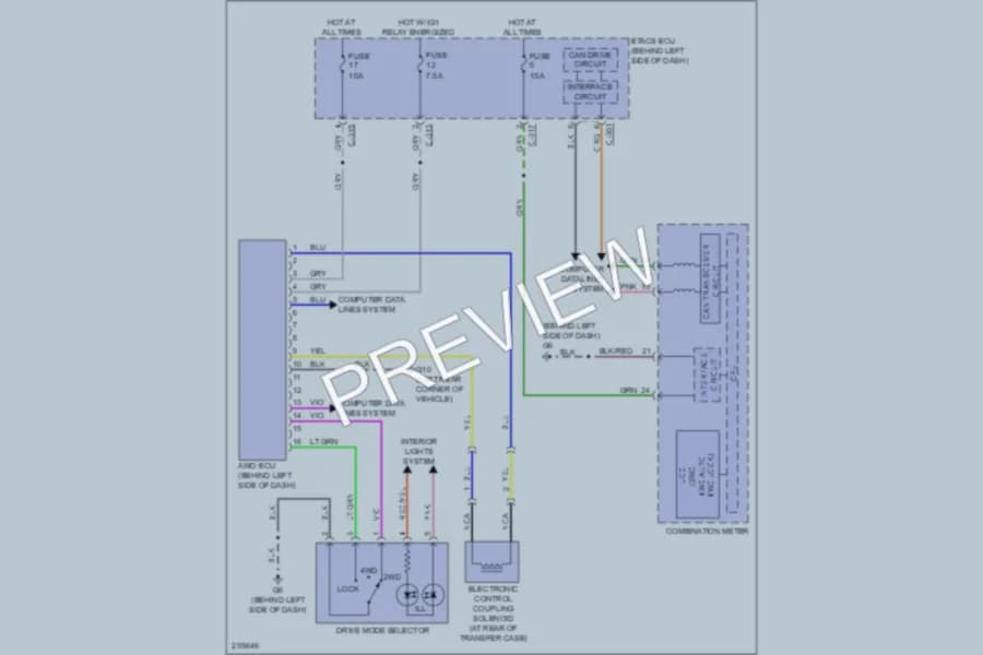 2008 Mitsubishi Outlander Transmission wiring diagram preview