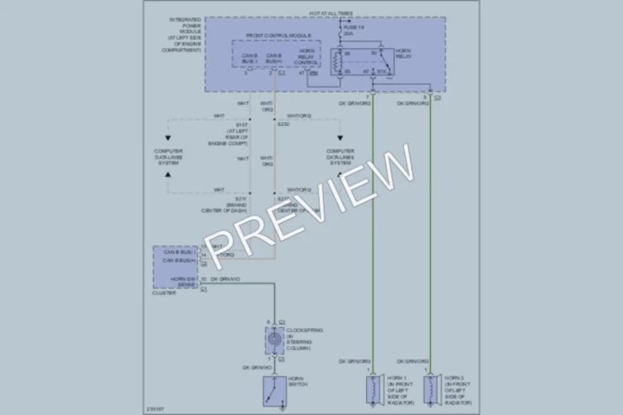 2008 Mitsubishi Raider Horn wiring diagram preview