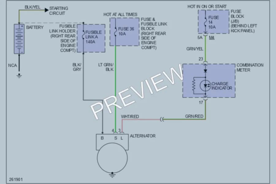 2008 Nissan 350Z Starting Charging wiring diagram preview