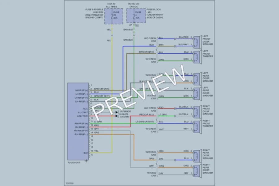 2008 Nissan Frontier Radio wiring diagram preview