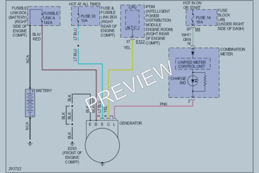 2008 Nissan Frontier Starting Charging wiring diagram preview