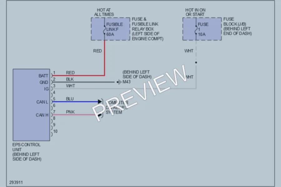 2008 Nissan Rogue Electronic Power Steering wiring diagram preview