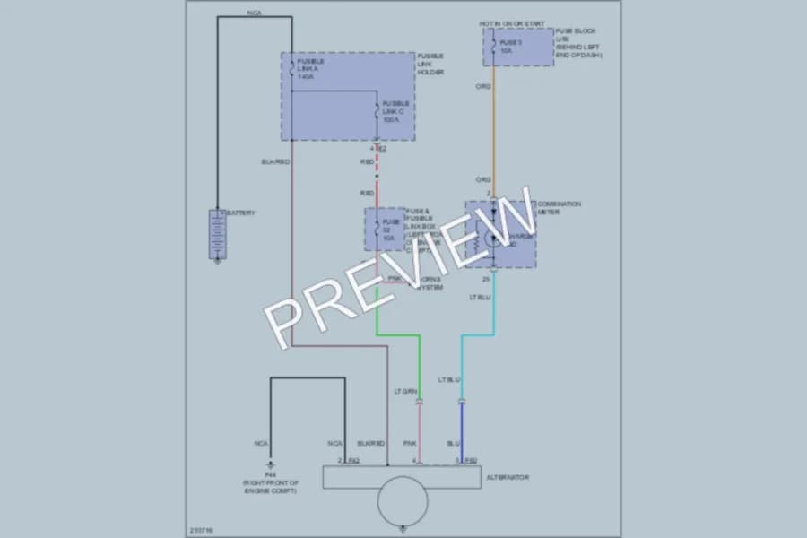 2008 Nissan Rogue Starting Charging wiring diagram preview