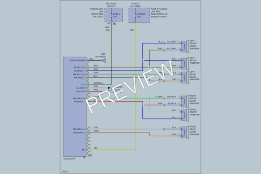 2008 Nissan Xterra Radio wiring diagram preview