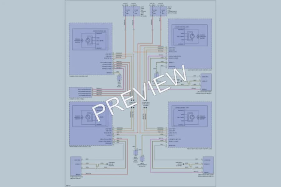 2008 Porsche Cayenne Power Windows wiring diagram preview
