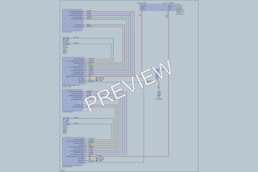 2008 Porsche Cayman Power Door Locks wiring diagram preview