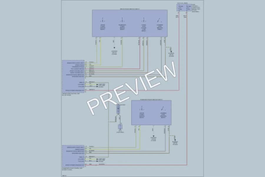 2008 Porsche Cayman Power Windows wiring diagram preview
