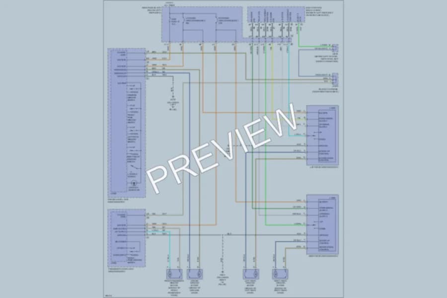 2008 Saab 97X Power Windows wiring diagram preview