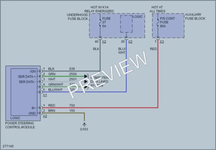 2008 Saturn Astra Electronic Power Steering wiring diagram preview