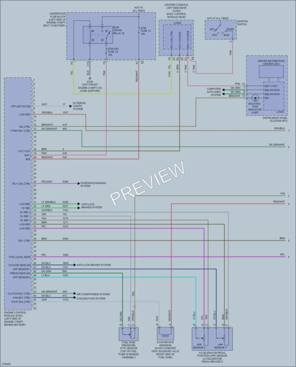 2008 Saturn Aura Engine Performance wiring diagram preview