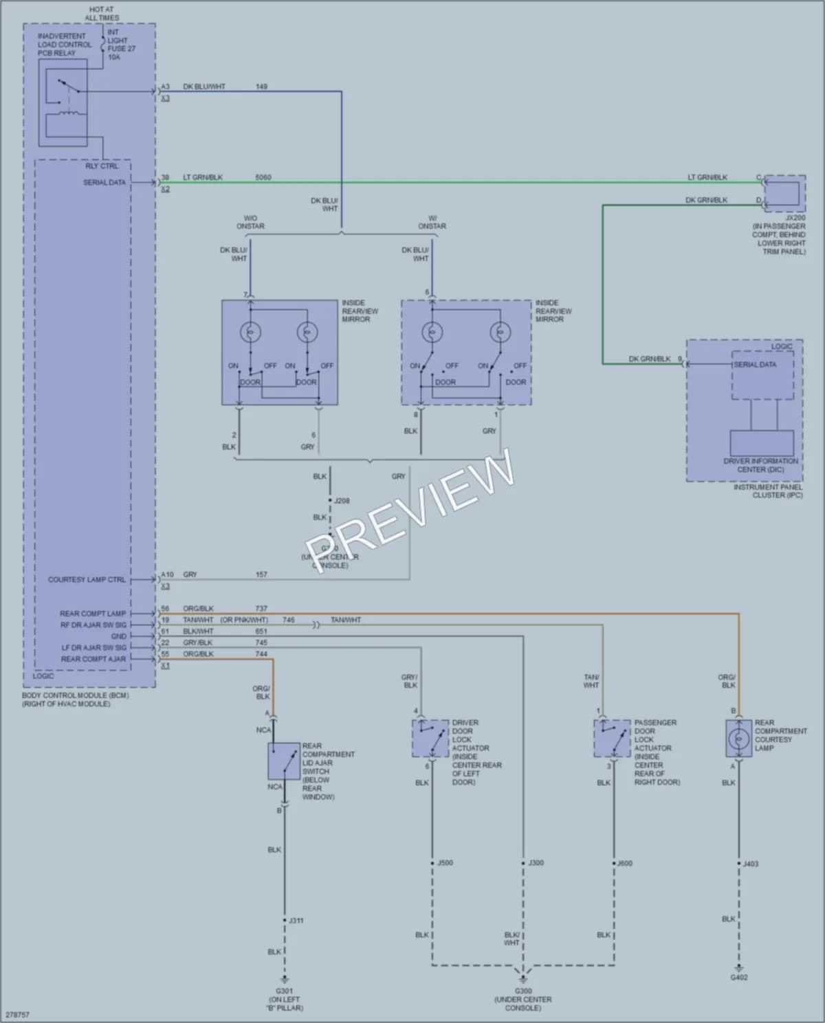 2008 Saturn Sky Interior Lights wiring diagram preview