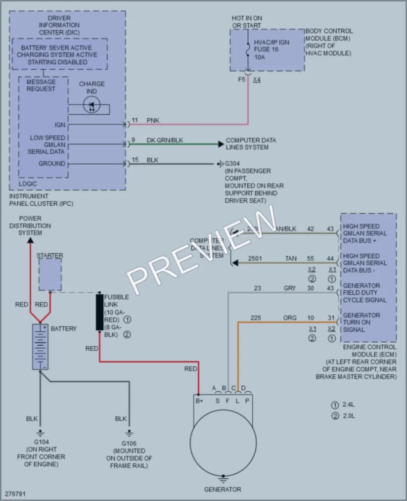 2008 Saturn Sky Starting Charging wiring diagram preview