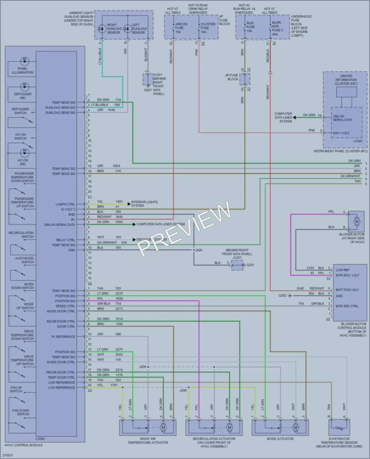 2008 Saturn VUE Air Conditioning wiring diagram preview