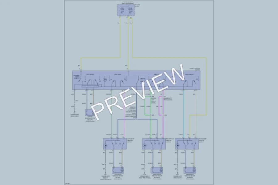 2008 Saturn VUE Power Windows wiring diagram preview
