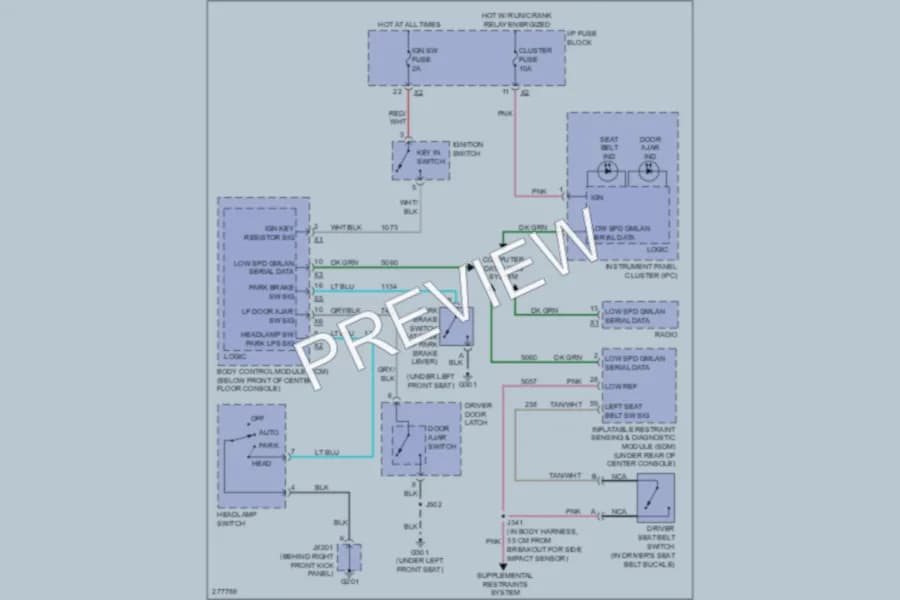 2008 Saturn VUE Warning Systems wiring diagram preview