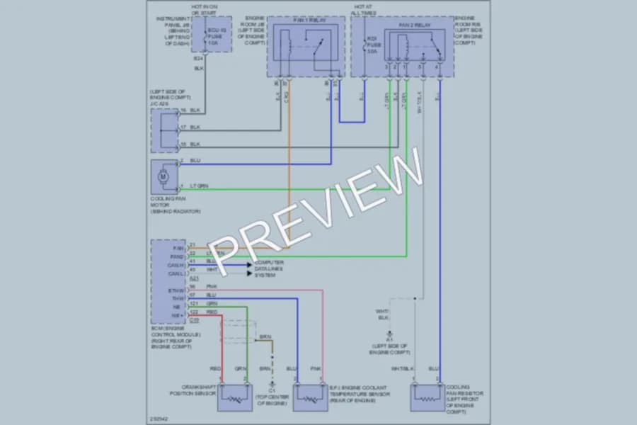 2008 Scion xD Cooling Fan wiring diagram preview