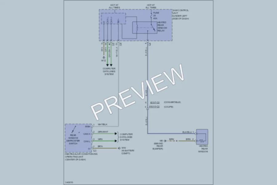 2008 Smart fortwo Defoggers wiring diagram preview