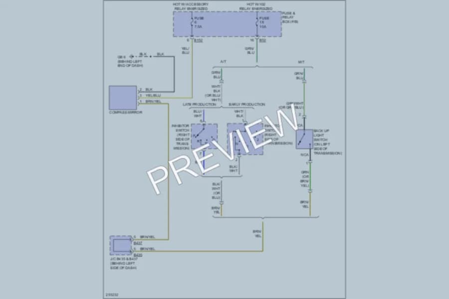 2008 Subaru Impreza Power Mirrors wiring diagram preview